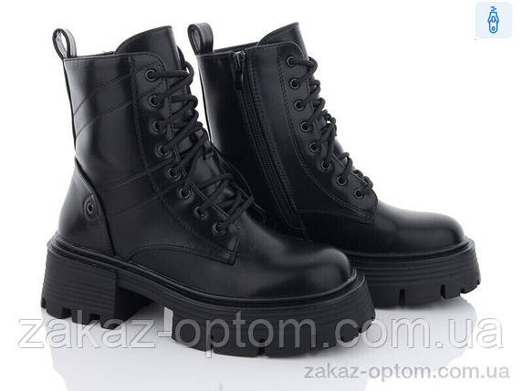 Черевики жіночі весна-осінь (8 пар р.36-41) E8445-1 black, фото 1