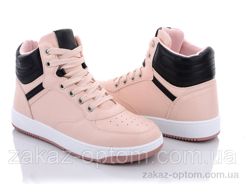 Кросівки жіночі весна-осінь (8 пар р.36-41) 20-913-4 pink-black