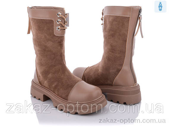 Черевики жіночі весна-осінь (8 пар р.36-41) 197-87 khaki, фото 1