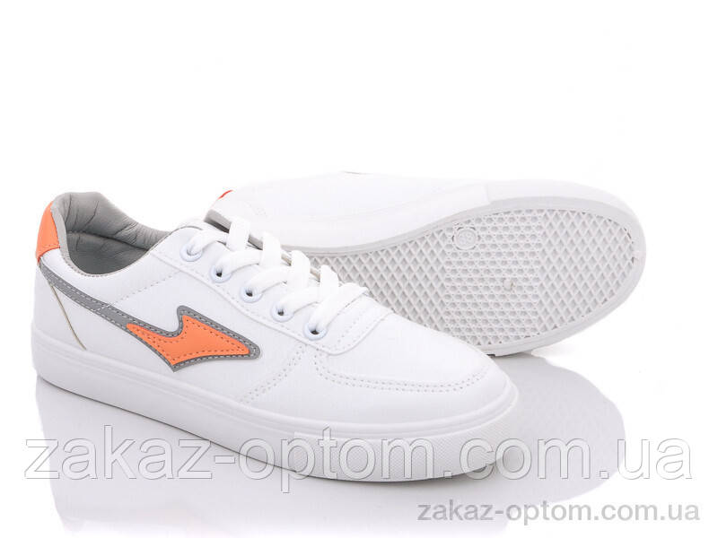 Кросівки жіночі весна-осінь (6 пар р.35-40) Z4(6821) white-orange-grey