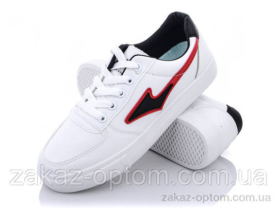 Кросівки жіночі весна-осінь (6 пар р.35-40) Z4(6821) white-black-red, фото 1