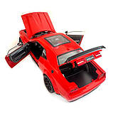 Машинка металева Dodge Challenger SRT Додж червона 1:24 звук світло відкр двері баг капот 20*7*5,5см (GT-12099), фото 7