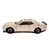 Машинка металева Dodge Challenger SRT Додж сіра 1:24 звук світло відкр двері баг капот 20*7*5,5см (GT-12099), фото 2
