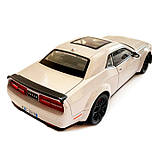 Машинка металева Dodge Challenger SRT Додж сіра 1:24 звук світло відкр двері баг капот 20*7*5,5см (GT-12099), фото 3