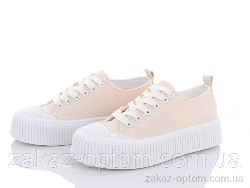 Кросівки жіночі весна-осінь (8 пар р.36-41) 20-946-5 beige