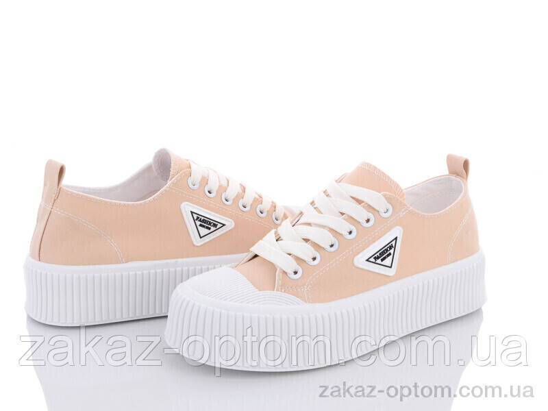 Кросівки жіночі весна-осінь (8 пар р.36-41) 20-947-3 beige
