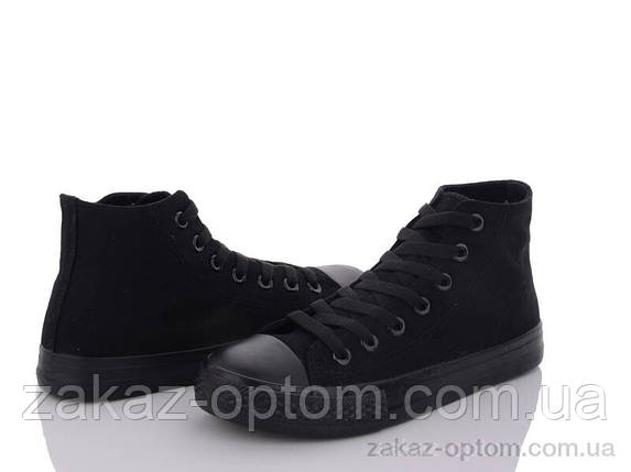 Кеди жіночі весна-осінь (8 пар р.36-41) 888-4-1 all black, фото 1