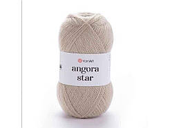 Пряжа Angora Star світло-бежевий 80% акрил 20% бавовна 500м 100г 5шт/уп 033 ТМ YarnArt