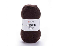 Пряжа Angora Star шоколадний 80% акрил 20% бавова 500 м 100 г 5 шт./пач. 116 ТМ YarnArt