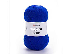 Пряжа Angora Star синій електрик 80% акрил 20% бавовна 500м 100г 5шт/уп 152 ТМ YarnArt