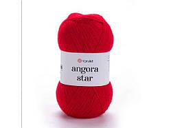 Пряжа Angora Star червоній 80% акрил 20% бавова 500 м 100 г 5 шт./пач. 156 ТМ YarnArt