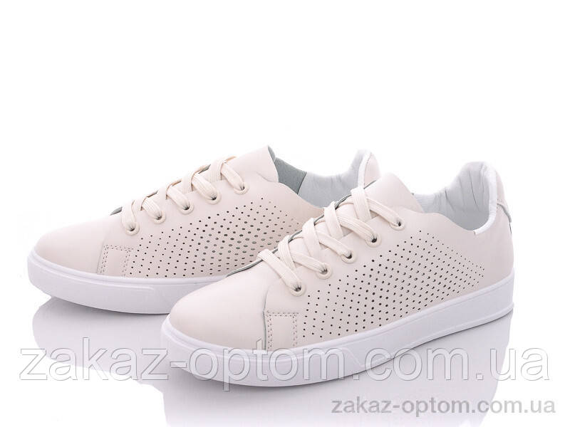 Кросівки жіночі весна-осінь (8 пар р.36-41) 20-949-3 beige
