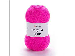 Пряжа Angora Star насичено-рожевий 80% акрил 20% бавова 500 м 100 г 5 шт./пач. 174 ТМ YarnArt