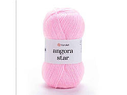 Пряжа Angora Star ніжно-рожевий 80% акрил 20% бавовна 500м 100г 5шт/уп 217 ТМ YarnArt