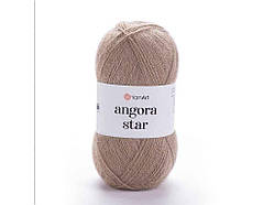 Пряжа Angora Star бежевий 80% акрил 20% бавова 500 м 100 г 5 шт./пач. 512 ТМ YarnArt