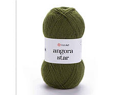 Пряжа Angora Star хакі 80% акрил 20% бавова 500 м 100 г 5 шт./пач. 530 ТМ YarnArt