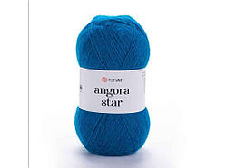 Пряжа Angora Star темно-бірюзовий 80% акрил 20% бавовна 500м 100г 5шт/уп 545 ТМ YarnArt