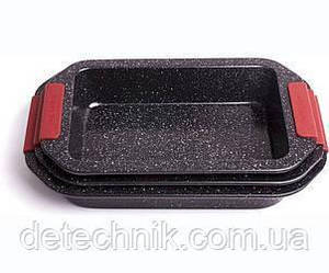 Форми для духовки Royalty Line RL-MM3 із силіконовою ручкою 3 шт. Антипригарне покриття, 35/37/39 см,
