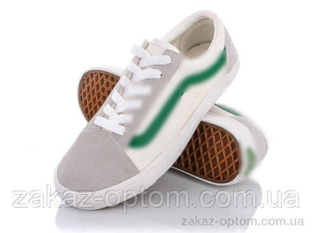 Кеди жіночі весна-осінь (6 пар р.35-40) S4(A801) white-green, фото 1
