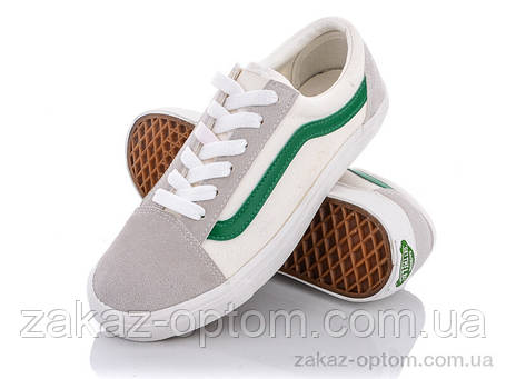 Кеди жіночі весна-осінь (6 пар р.35-40) S4(A801) white-green, фото 3