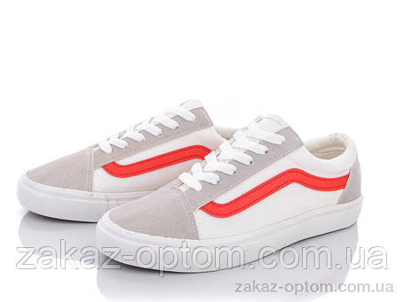 Кеди жіночі весна-осінь (6 пар р.35-40) S4(A801) white-red, фото 3