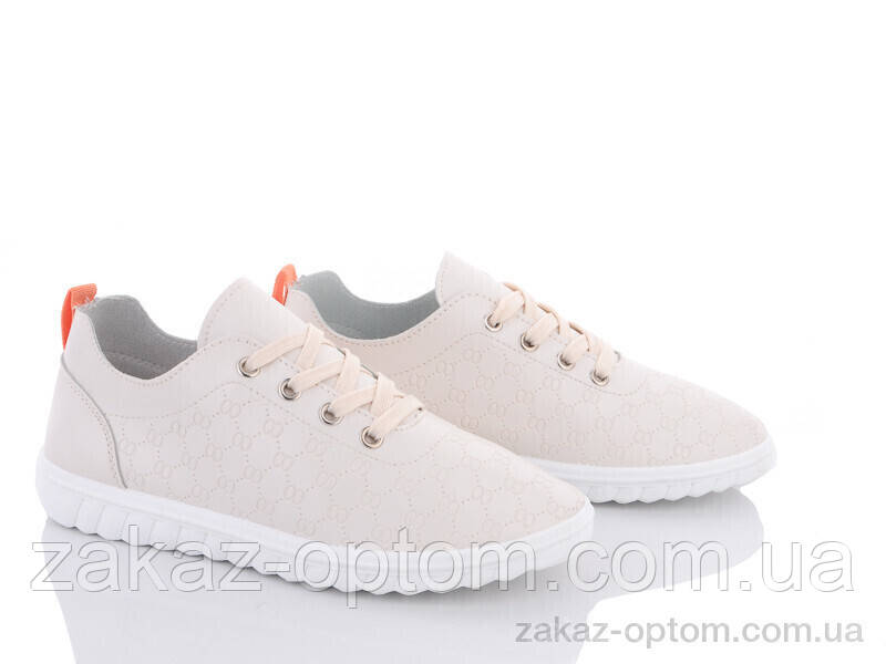 Кросівки жіночі весна-осінь (8 пар р.36-41) 9-765 beige