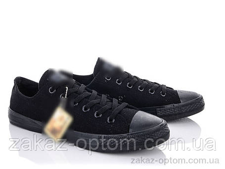 Кеди чоловічі весна-осінь (8 пар р.40-45) Y131(A6) all black, фото 1
