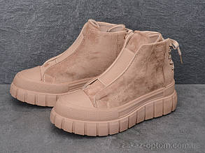 Черевики жіночі весна-осінь (8 пар р.36-41) 20-956 khaki, фото 4