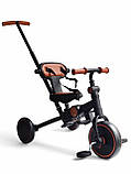 Велосипед-біговел 3в1 з батьківською ручкою та піддашком Royal Leather Trike 105-2 фірмовий велосипед-біговел, біговел для дитини, фото 4