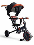 Велосипед-біговел 3в1 з батьківською ручкою та піддашком Royal Leather Trike 105-2 фірмовий велосипед-біговел, біговел для дитини, фото 7