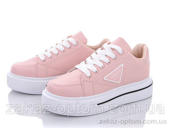 Кросівки жіночі весна-осінь (8 пар р.36-41) 177-25 pink-white, фото 1