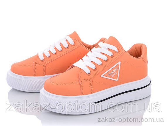 Кросівки жіночі весна-осінь (8 пар р.36-41) 177-25 orange-white, фото 1