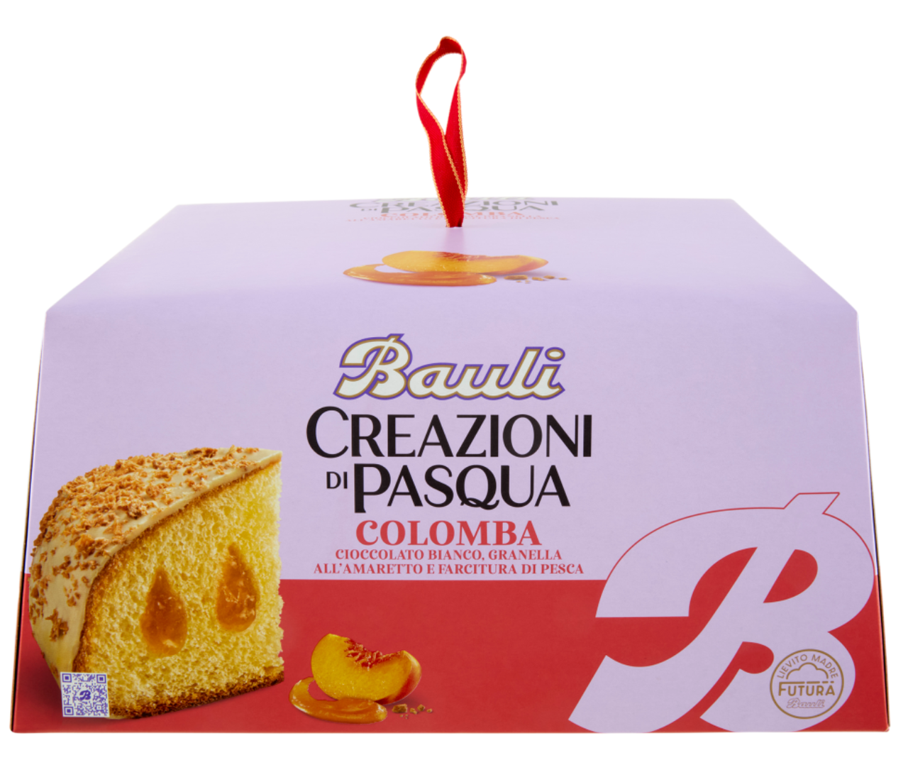Великодній кекс коломба Bauli Creazioni di Pasqua Colomba Cioccolato Bianco з персиковою начинкою 750г