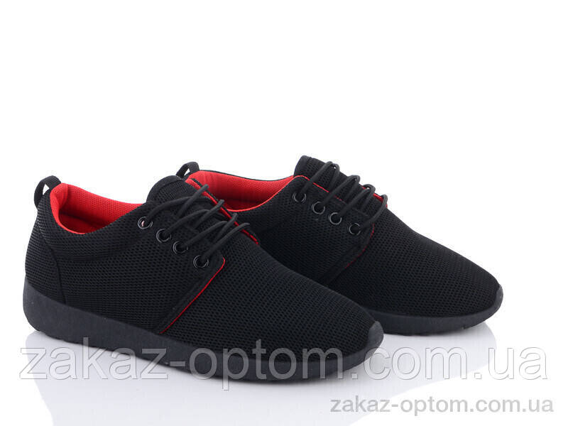 Кросівки жіночі весна-осінь (6 пар р.36-40) 4-308 black-red