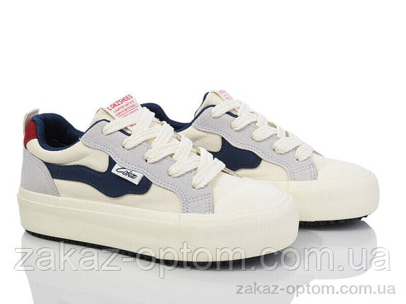 Кеди жіночі весна-осінь (8 пар р.36-41) 170-29 white-grey, фото 1