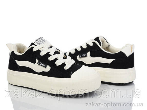 Кеди жіночі весна-осінь (8 пар р.36-41) 170-29 white-black, фото 1