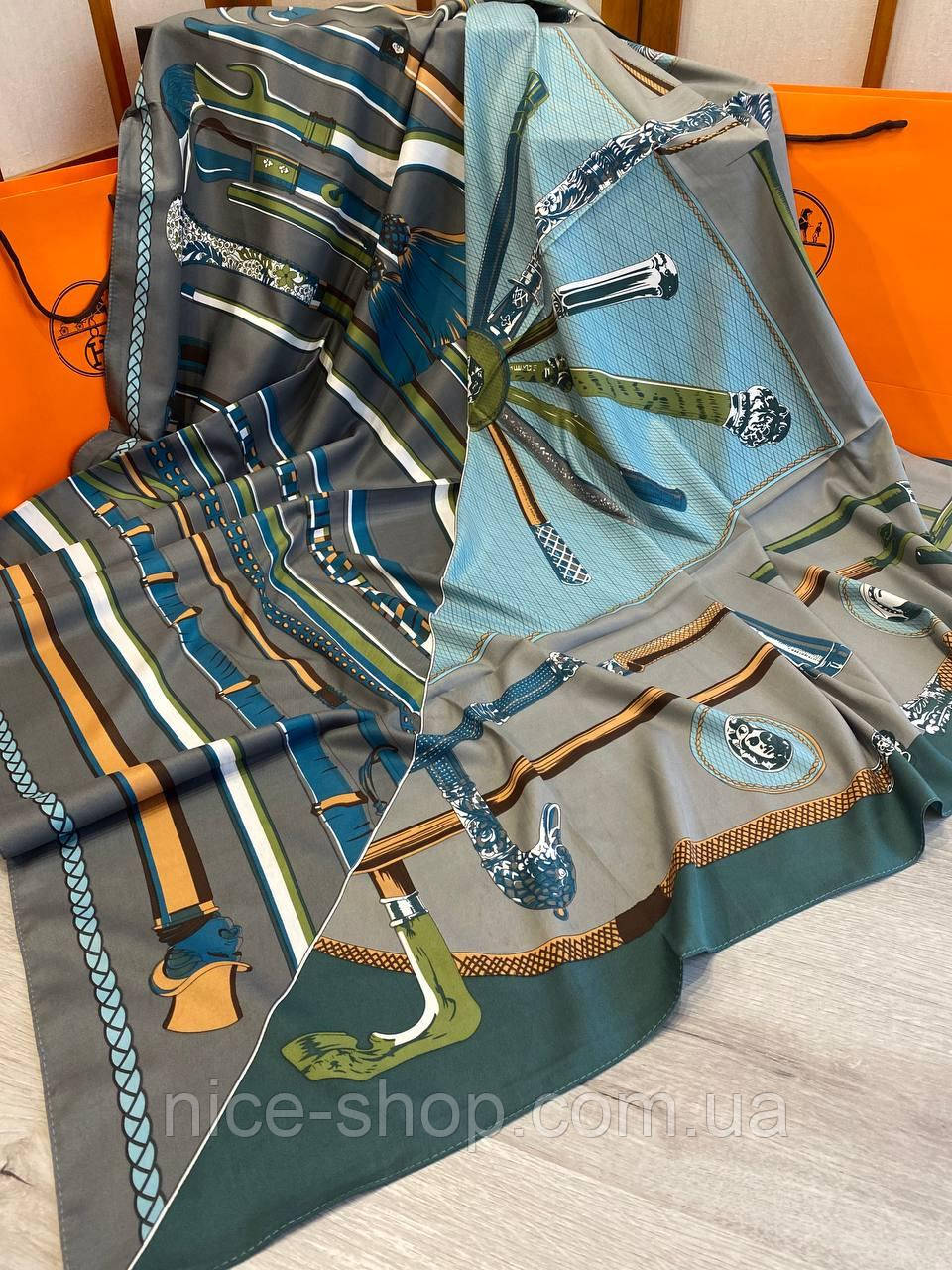 Хустка шовкова у стилі H.e.r.m.e.s