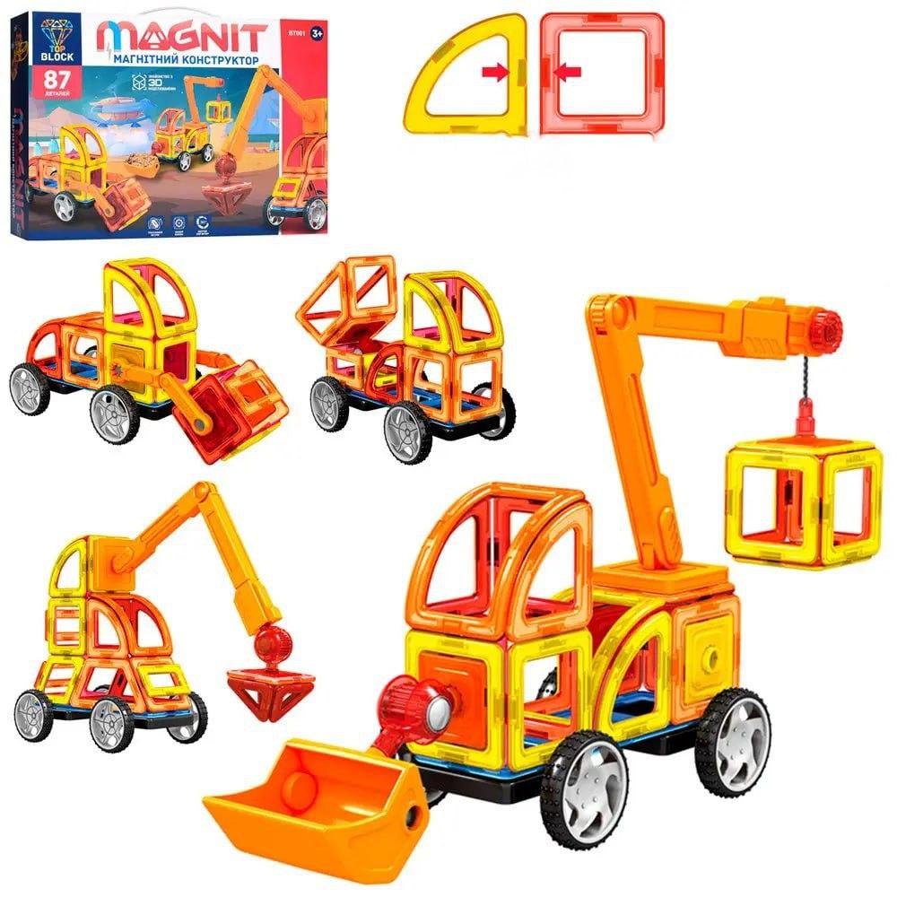 Магнітний конструктор Top Block BT001 – 87 деталей, фото 1