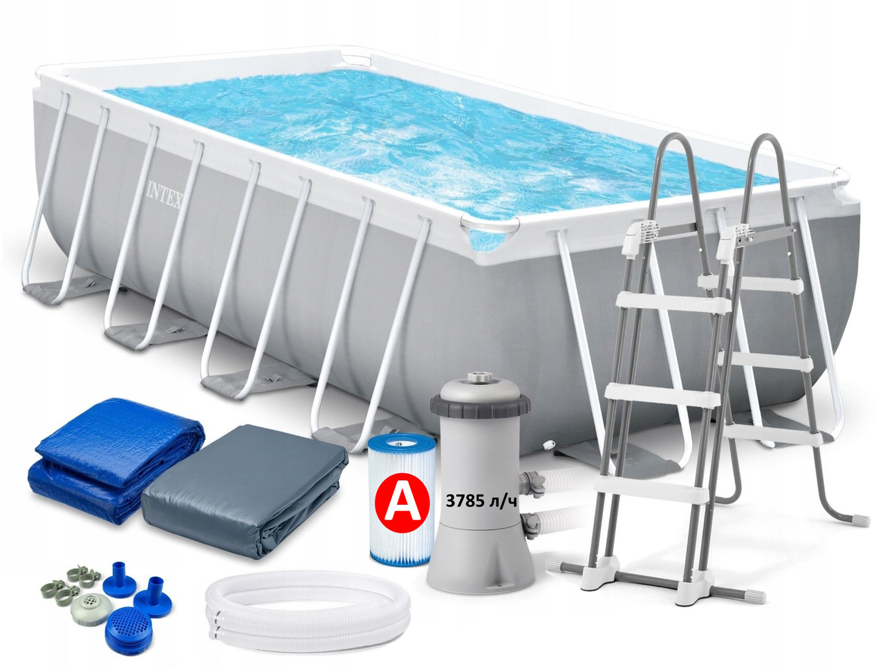 Intex 26792 (488 x 244 x 107 см) Каркасний басейн Prism Frame Pool