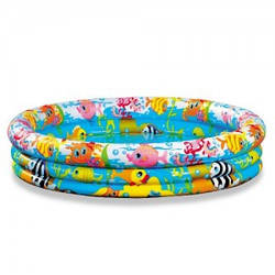 Intex 59431 (Діаметр 132 x Висота 28 см) Надувний дитячий басейн Рибки