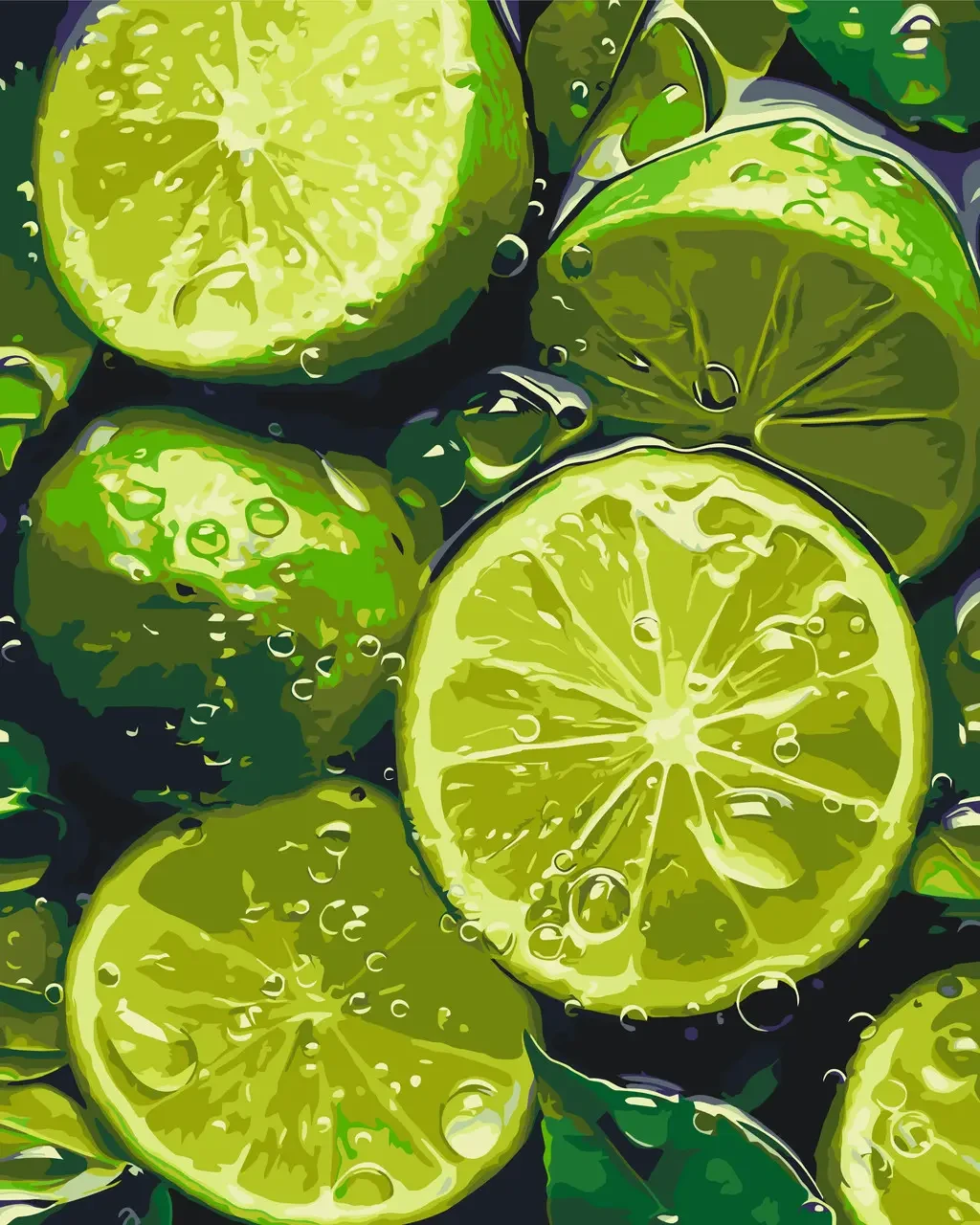 Картина за номерами 40х50 см Соковитий лайм. Орігамі LW3440, фото 1