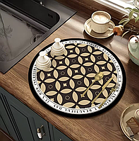 Килимок-підставка під тарілку, антиковзкий гумовий килимок на обідній стіл (коричневий)