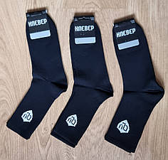 Чоловічі шкарпетки "Клевер" з посиленою резинкою і логотипом, чорні, розмір 41–45