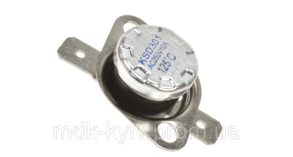 KSD301 125°С 10А 250В LBHL — термореле, що самовідновлюється, нормально-закрите, типу KSD301 (KSD-F01), фото 1