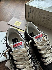 Жіночі коричневі замшеві кросівки Golden Goose Super-Star із зіркою кеди, фото 3