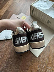 Жіночі коричневі замшеві кросівки Golden Goose Super-Star із зіркою кеди, фото 5