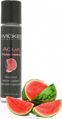 Їстівний лубрикант Wicked Aqua Watermelon Flavored зі смаком кавуна, 30 мл