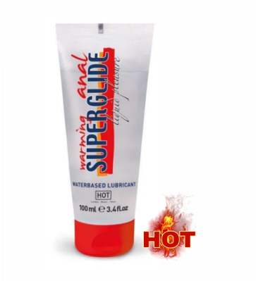 Зігріваючий Анальний лубрикант HOT Anal Superglide warming waterbased, 100 мл