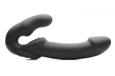 Страпон подвійний Evoke Vibrating Strapless Strap-On - Чорний