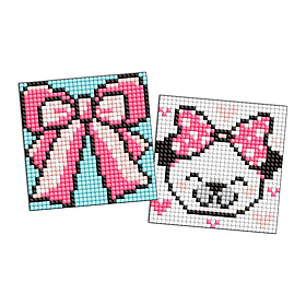 Алмазна мозаїка на магніті "Бантик" Ідейка AMS1055, 9x9 см, Toyman